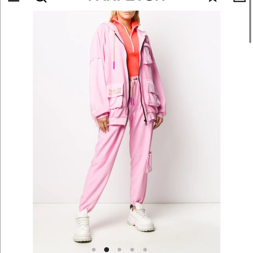 Natasha Zinko Pink cotton long jogging pants XS